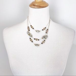 White House Black Market Jewelry - NWT WHBM 3 Tiered Beaded Necklace White House Black Market Jewelry - NWT WHBM 3 Tiered Beaded Necklace